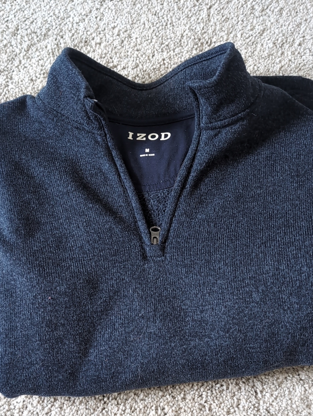 Izod Men's Dark Navy Half-Zip Sweater